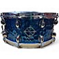 Used Dixon 14in Cornerstone Titanium-Plated Hammered Steel Snare 14 x 6.5 Blue Titanium Drum thumbnail
