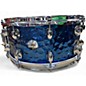Used Dixon 14in Cornerstone Titanium-Plated Hammered Steel Snare 14 x 6.5 Blue Titanium Drum