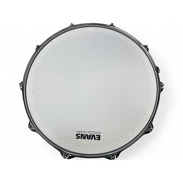 Used Dixon 14in Cornerstone Titanium-Plated Hammered Steel Snare 14 x 6.5 Blue Titanium Drum