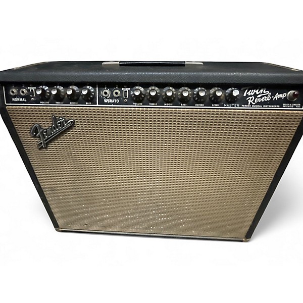 Used 1966 Fender Twin Reverb 2x12 Tube Guitar Combo Amp