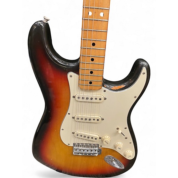Vintage 1973 Fender Stratocaster 2 Color Sunburst Solid Body Electric Guitar