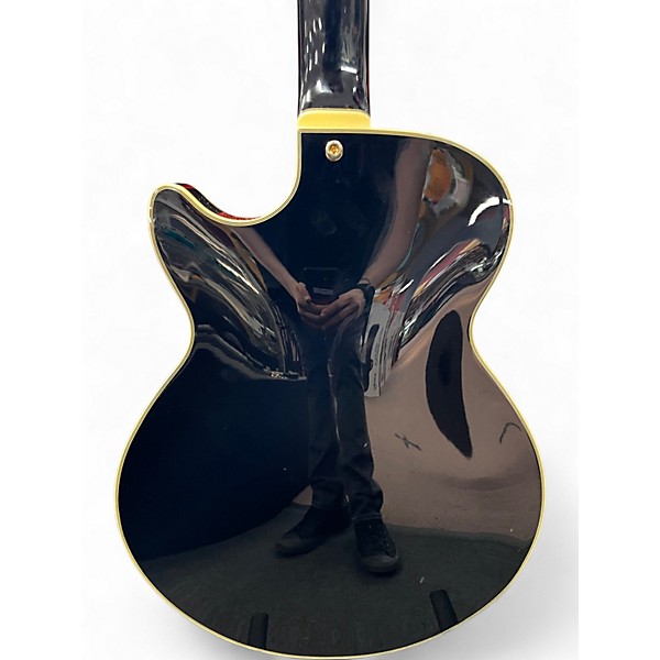 Used D'Angelico EX-SS Black Hollow Body Electric Guitar