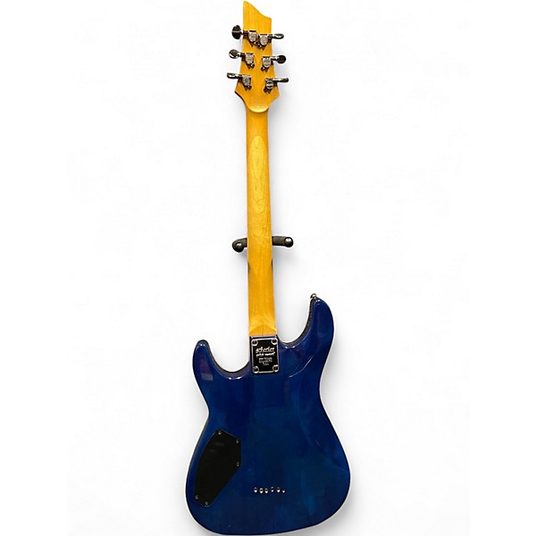 Used Schecter Guitar Research Omen Extreme 6 Ocean Blue Burst Solid Body Electric Guitar