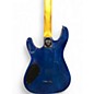 Used Schecter Guitar Research Omen Extreme 6 Ocean Blue Burst Solid Body Electric Guitar