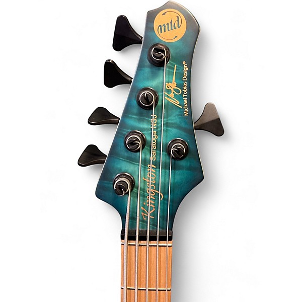 Used MTD MTD Kingston Saratoga Norm Stockton Satin Blue Burst Electric Bass Guitar