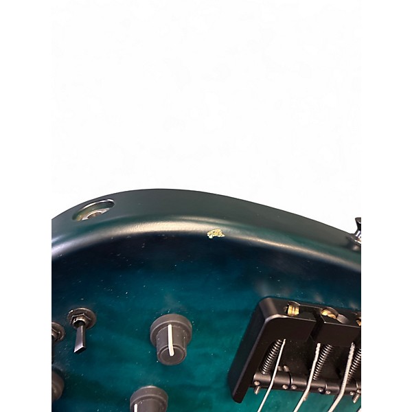 Used MTD MTD Kingston Saratoga Norm Stockton Satin Blue Burst Electric Bass Guitar