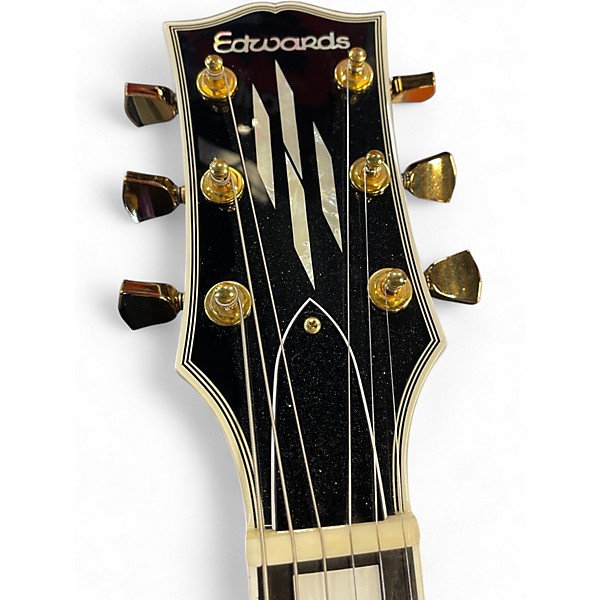 Used Edwards e-lp-ctm/p Black Solid Body Electric Guitar