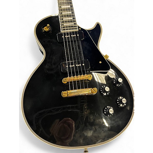 Used Edwards e-lp-ctm/p Black Solid Body Electric Guitar