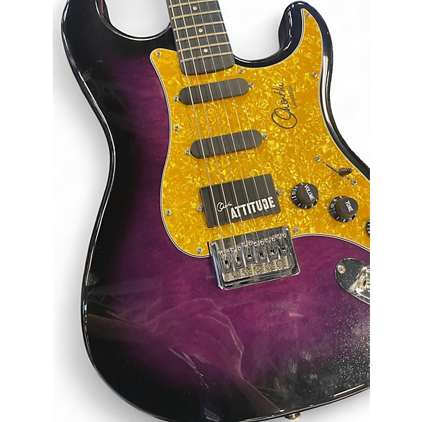 Used Fretlight ORIANTHI Purple SUNBURST Solid Body Electric Guitar