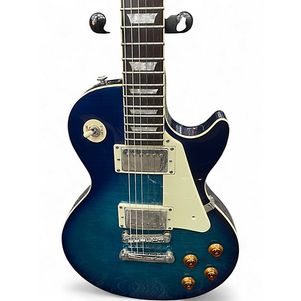 Used Epiphone Les Paul Standard Pro Transparent Blue Solid Body Electric Guitar
