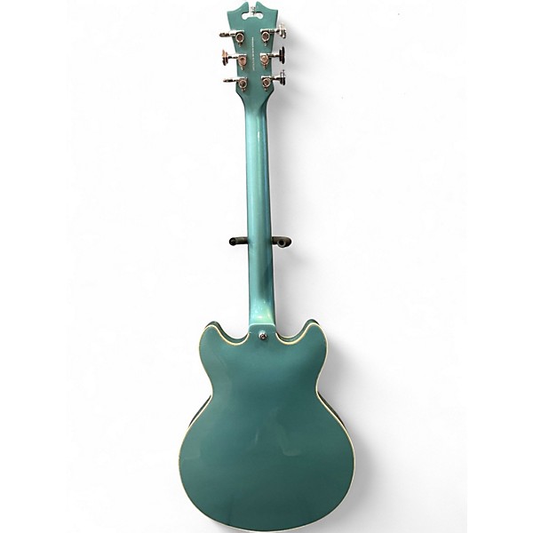 Used D'Angelico Premier Series DC sky blue Hollow Body Electric Guitar