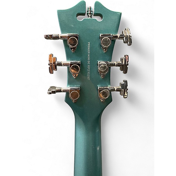 Used D'Angelico Premier Series DC sky blue Hollow Body Electric Guitar