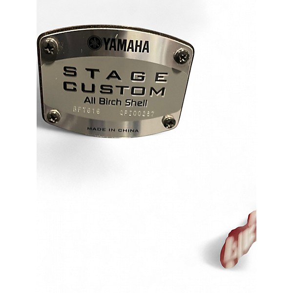 Used Yamaha 6 Piece Stage Custom Birch Cranberry Red Drum Kit