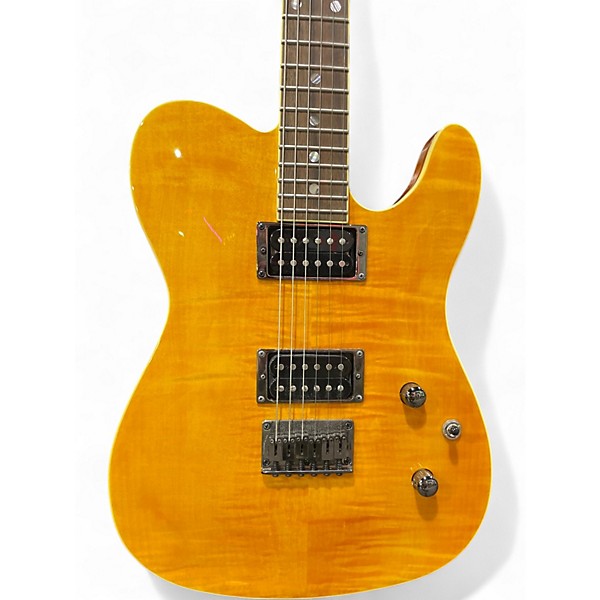 Used Fender Special Edition Custom Telecaster FMT HH Amber Solid Body Electric Guitar