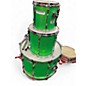 Used TAMA 3 Piece Superstar GREEN SPARKLE Drum Kit thumbnail