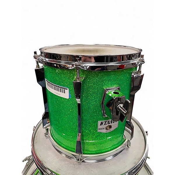 Used TAMA 3 Piece Superstar GREEN SPARKLE Drum Kit