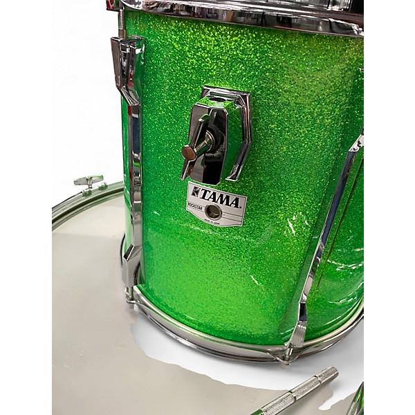 Used TAMA 3 Piece Superstar GREEN SPARKLE Drum Kit