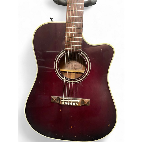 Used 1990s Alvarez 5083 red burst Acoustic Electric Guitar