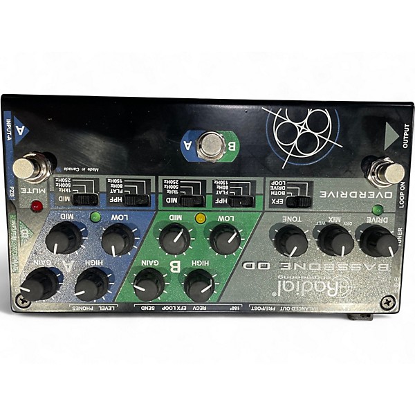 Used Radial Engineering TONEBONE BASSBONE OD Bass Effect Pedal