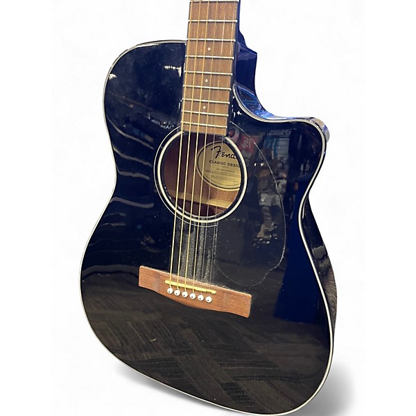 Used Fender CC60SCE Black Acoustic Electric Guitar