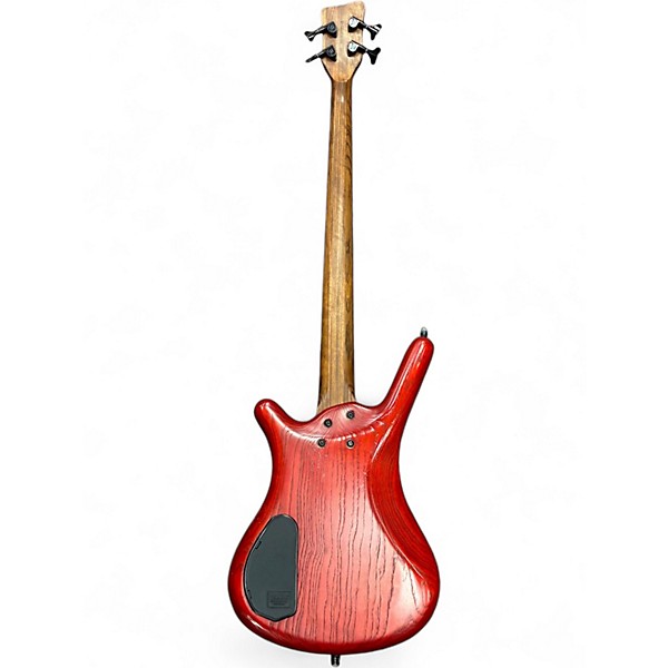 Used Warwick Corvette STANDARD 4 String Trans Red Electric Bass Guitar