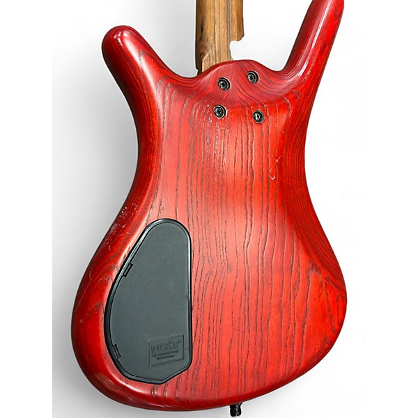 Used Warwick Corvette STANDARD 4 String Trans Red Electric Bass Guitar