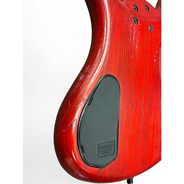 Used Warwick Corvette STANDARD 4 String Trans Red Electric Bass Guitar