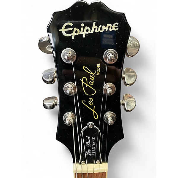Used Epiphone Les Paul Standard Ebony Solid Body Electric Guitar