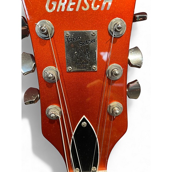 Used Gretsch Guitars G6120SH Brian Setzer Signature Hot Rod Capri Orange Hollow Body Electric Guitar