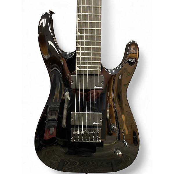 Used Jackson JS22-7 Dinky 7 String Black Solid Body Electric Guitar