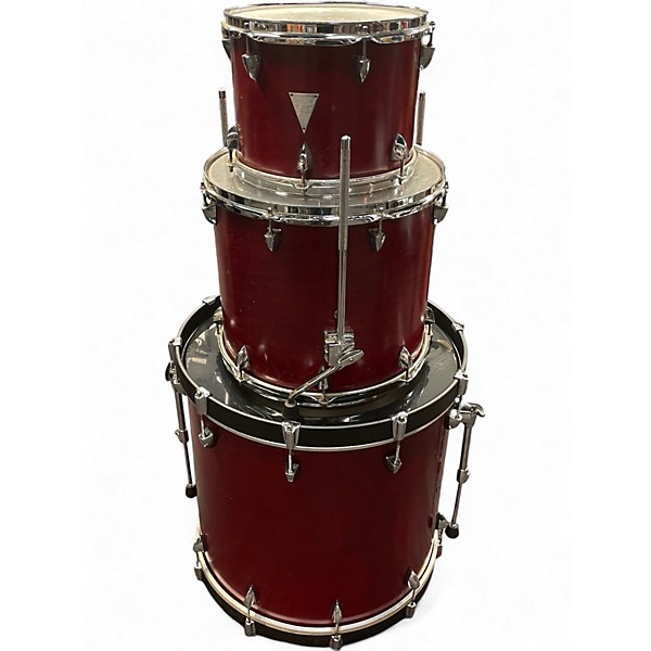 Used Orange County Drum & Percussion 3 Piece Venice Series Trans Cherry Drum Kit