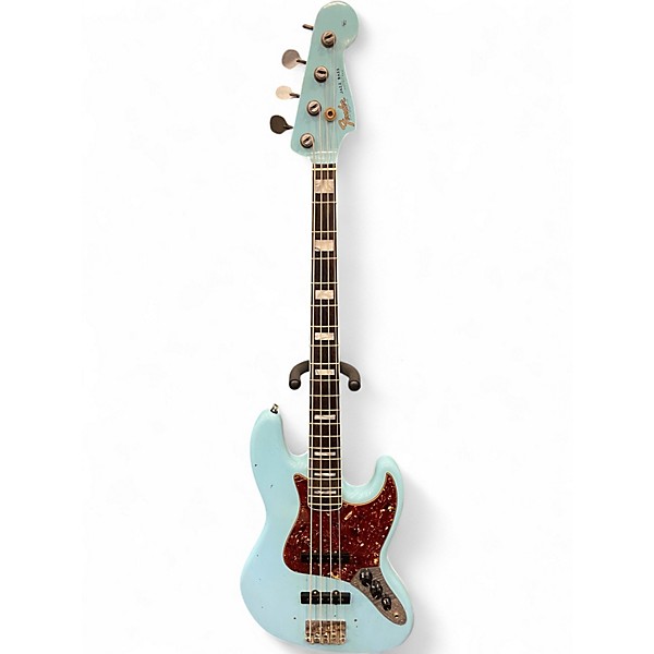 Used Fender 66 Jazz Bass Journeyman Custom Shop Daphne Blue Electric Bass Guitar