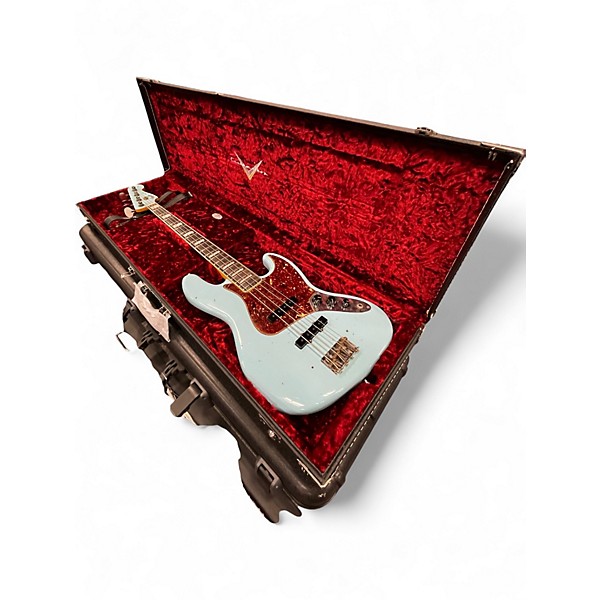Used Fender 66 Jazz Bass Journeyman Custom Shop Daphne Blue Electric Bass Guitar