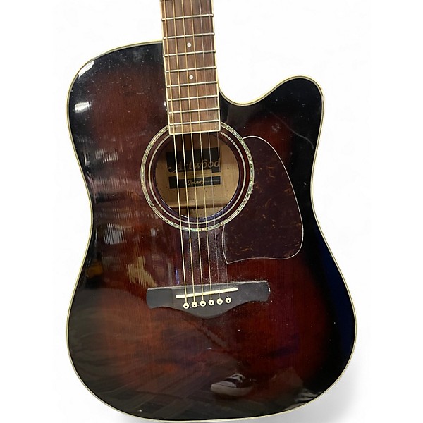 Used Ibanez AW300 Brown Sunburst Acoustic Guitar
