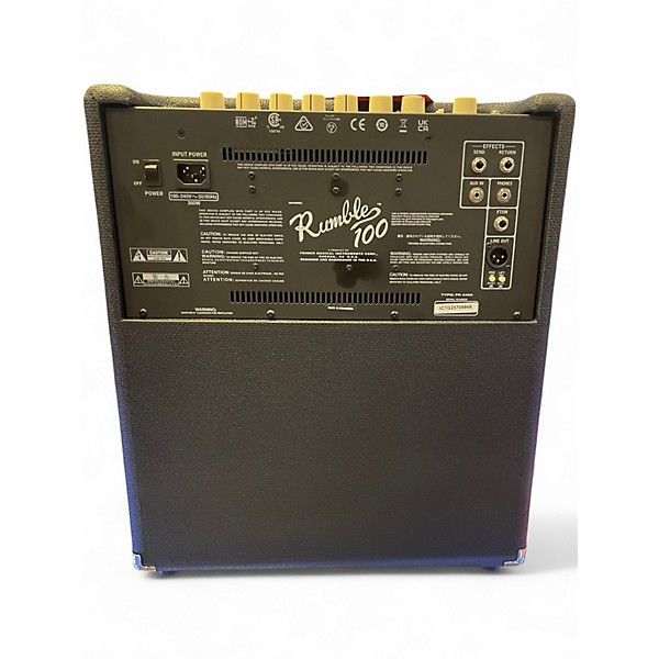 Used Fender Rumble 100 1x15 100W Bass Combo Amp