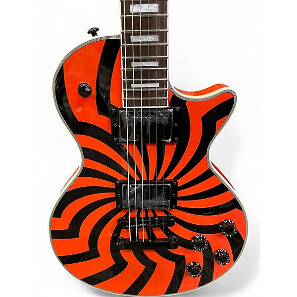 Used Firefly ELITE RED BLACK SPIRAL Solid Body Electric Guitar