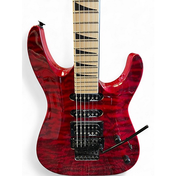 Used Jackson JS34Q Dinky Trans Red Solid Body Electric Guitar