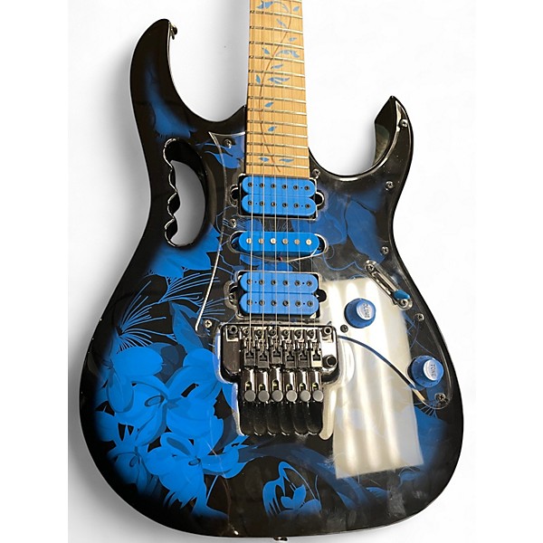Used Ibanez Jem77P Blue Floral Solid Body Electric Guitar