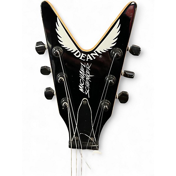 Used Dean Michael Schenker Standard black and white Solid Body Electric Guitar