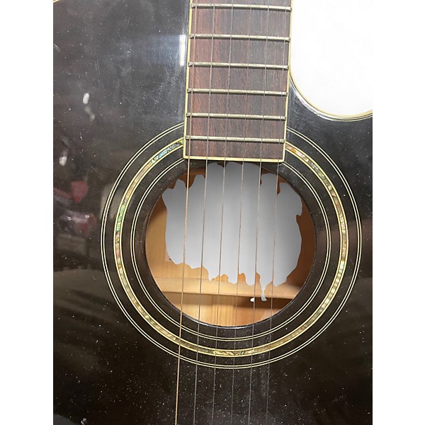 Used Alvarez ad60 black Acoustic Electric Guitar