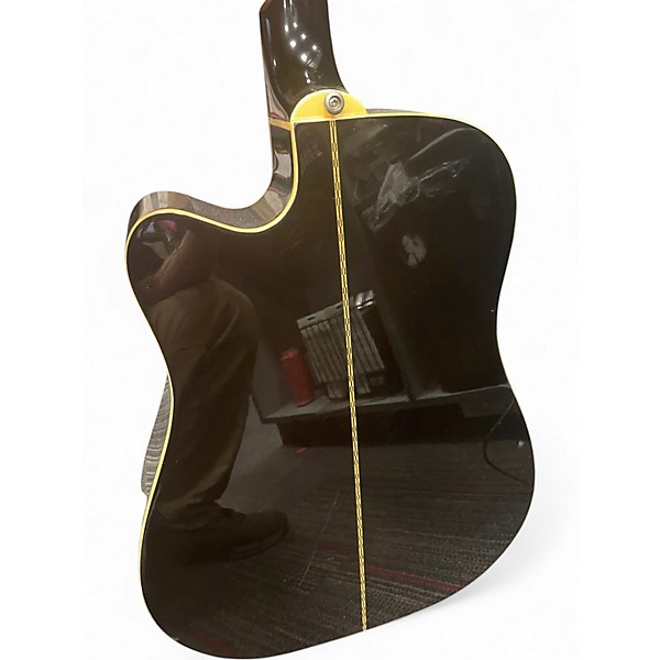 Used Alvarez ad60 black Acoustic Electric Guitar