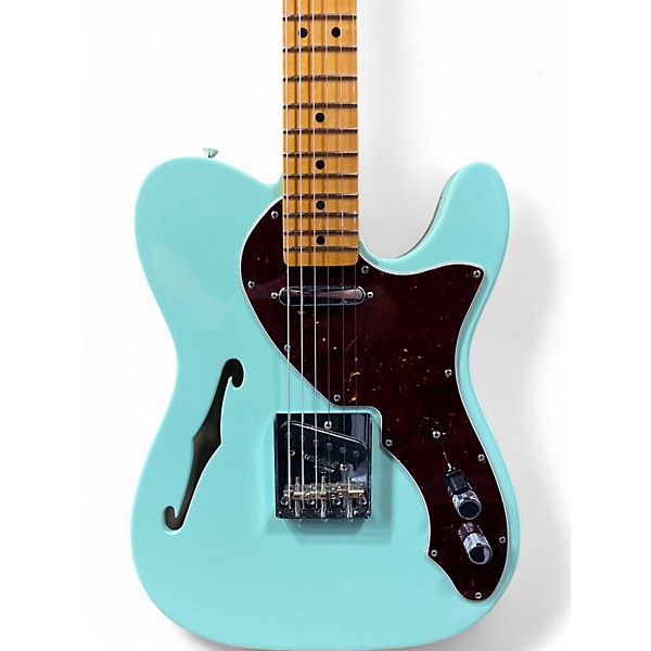 Used Fender American Original 60s Thinline Telecaster Surf Green Hollow Body Electric Guitar