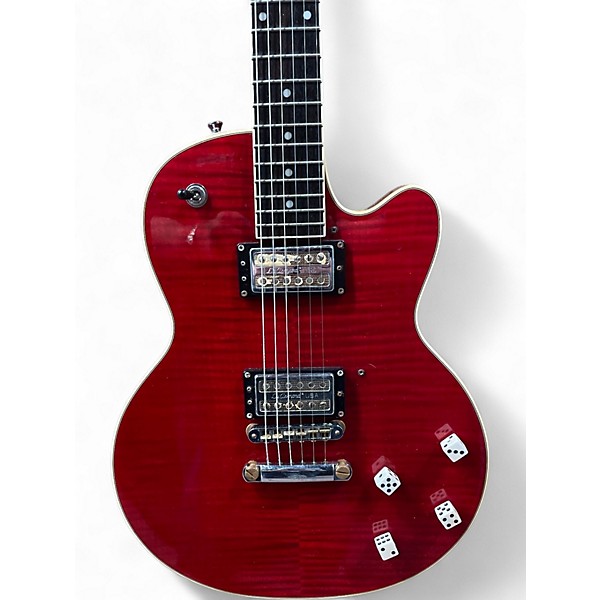 Used DeArmond M72 Trans Crimson Red Solid Body Electric Guitar