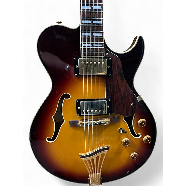 Used Greg Bennett Design by Samick RL5 Bourbon Burst Hollow Body Electric Guitar