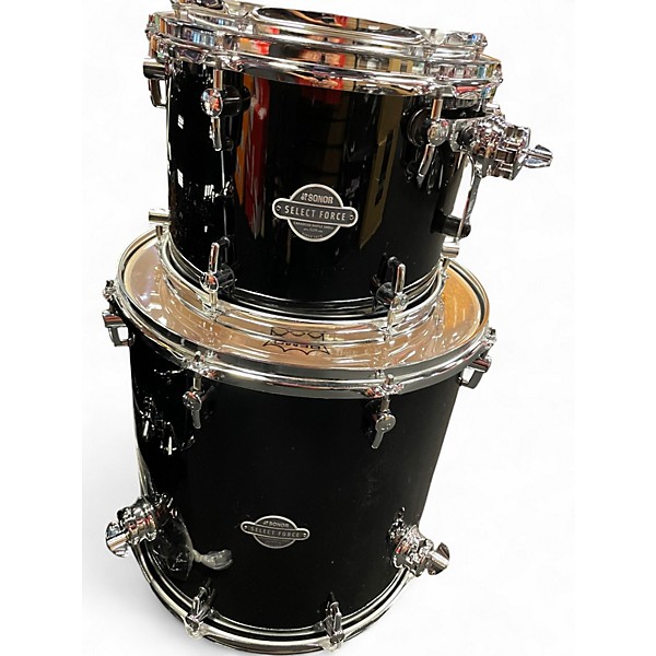 Used SONOR 4 Piece Select Force Studio 4 Piece Piano Black Drum Kit