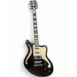 Used D'Angelico Premier Bedford SH black sparkle Hollow Body Electric Guitar