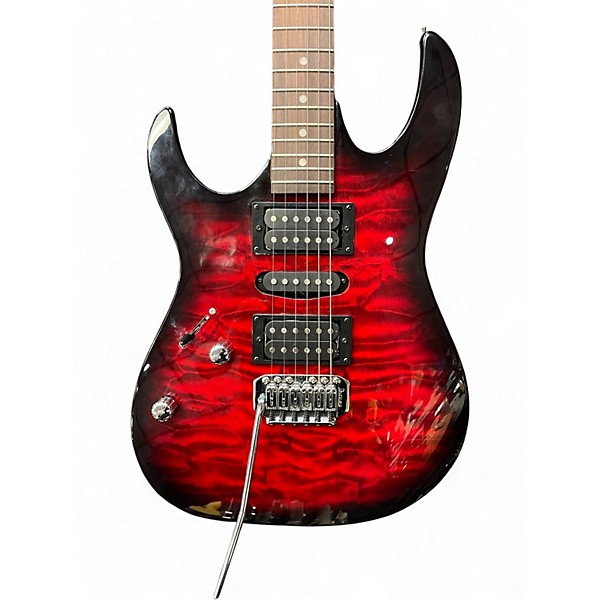 Used Ibanez GRX70QA Left Handed Sunburst Electric Guitar