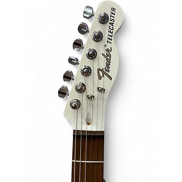 Used Fender JA90 Jim Adkins Thinline Telecaster White Hollow Body Electric Guitar