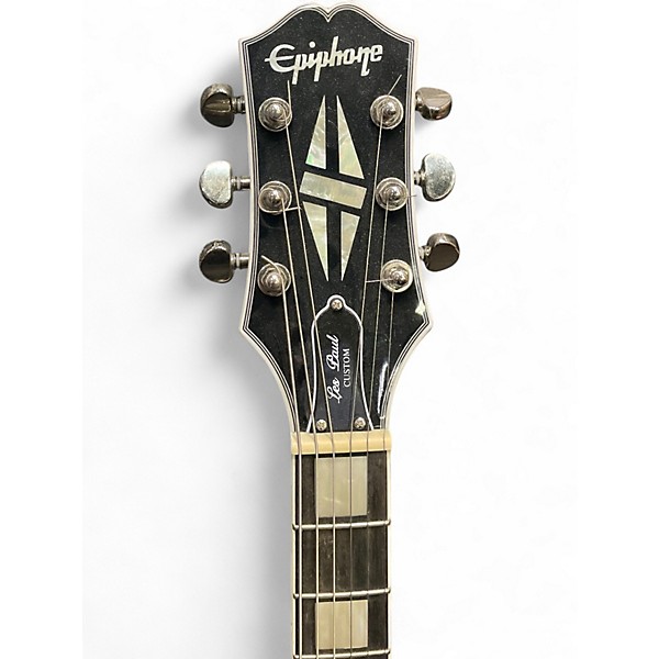 Used Epiphone Les Paul Custom Pro Black Solid Body Electric Guitar