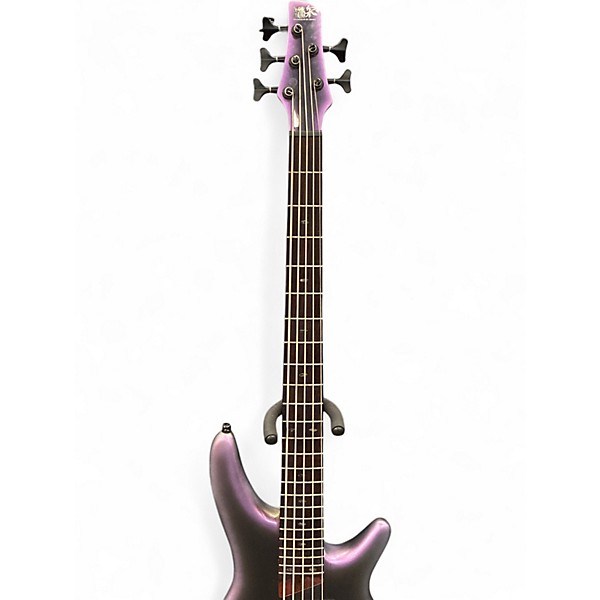 Used Ibanez SR505 5 String Black Aurora Burst Electric Bass Guitar